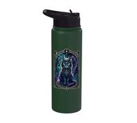 Enchanted Black Cat Mystical Eye Celestial Art Stainless Steel Insulated Water Bottle