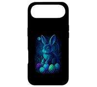 Enchanted Blue Bunny Easter Eggs Moonlight Scene Case for iPhone Air