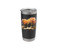 Enchanted Book Forest Nature Reader Watercolor Stainless Steel Insulated Tumbler