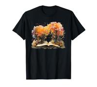 Enchanted Book Forest Nature Reader Watercolor T-Shirt