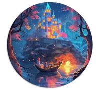 Enchanted Castle by The Lake 1000 Piece Jigsaw Puzzle for Women, Men European Architecture Colourful Jigsaws Challenge Games Great Gift 1000pcs (67.5x67.5cm)