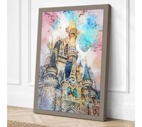 Enchanted Castle Fantasy & Canvas Wall Art Print 18x12 Inch
