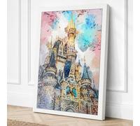 Enchanted Castle Fantasy & Canvas Wall Art Print 18x12 Inch | Ready to Hang, Gallery Wrapped, Fade-Resistant Inks, Securely Packaged, UK Made