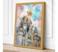 Enchanted Castle Fantasy & Canvas Wall Art Print 24x16 Inch