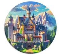 Enchanted Castle in The Woods 1000 Piece Jigsaw Puzzle for Women, Men Landscape Theme Colourful Jigsaws Challenge Games Fun Present & Activity 1000pcs (67.5x67.5cm)