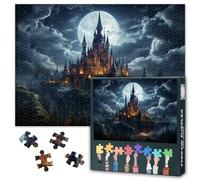 Enchanted Castle Puzzles 1000 Pieces Castles on Floating Islands Jigsaw Puzzles for Adults Decompression Puzzle for Adults Games Home Decoration Challenging Puzzle Gifts 27.5"X19.7"