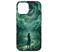 Enchanted Celestial Forest Ethereal Goddess Dreamy Teal Case for iPhone 12 mini