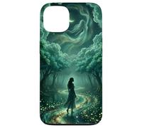 Enchanted Celestial Forest Ethereal Goddess Dreamy Teal Case for iPhone 13