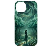Enchanted Celestial Forest Ethereal Goddess Dreamy Teal Case for iPhone 14