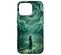 Enchanted Celestial Forest Ethereal Goddess Dreamy Teal Case for iPhone 16 Pro