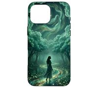 Enchanted Celestial Forest Ethereal Goddess Dreamy Teal Case for iPhone 16 Pro Max
