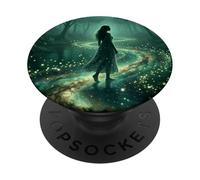 Enchanted Celestial Forest Ethereal Goddess Dreamy Teal PopSockets Adhesive PopGrip