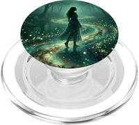 Enchanted Celestial Forest Ethereal Goddess Dreamy Teal PopSockets PopGrip for MagSafe