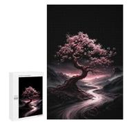 Enchanted Cherry Blossom Tree by River Adult Puzzle, 1000 PCS, Relaxing Jigsaw Activity, A Satisfying Project for Experienced Puzzlers, for Cosy Nights