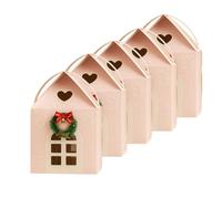 Enchanted Christmas Cottage Gift Box House Shaped Gift Boxes A Wreath On The Door Mansion Ideal For Home Presents, House Interior Decorations And For Treats
