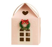 Enchanted Christmas Cottage Gift Box House Shaped Gift Boxes A Wreath On The Door Mansion Ideal For Home Presents, House Interior Decorations And For Treats