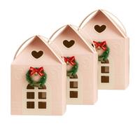 Enchanted Christmas Cottage Gift Box House Shaped Gift Boxes A Wreath On The Door Mansion Ideal For Home Presents, House Interior Decorations And For Treats