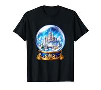 Enchanted Christmas Snow Globe Winter Castle T-Shirt