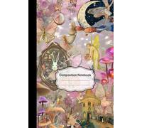 Enchanted Composition Notebook: Magical Fairies, Mushrooms, and Celestial Moon Art | 6x9 Inches, 100 Pages, Wide Ruled for Writing & Notes