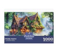 Enchanted Cottage Jigsaw Puzzles Puzzle for Adults Kids. 1000 Pieces Forest Mist Great Gifts Challenge Toy Educational Games Home Decoration for Educational Games Gifts 38x26cm/1000pcs
