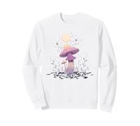Enchanted Crescent Moon and Floral Forest Sweatshirt