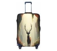 Enchanted Deer in Cave Print Luggage Covers Suitcase Protector Fit 18-32 Inch Luggage-Large
