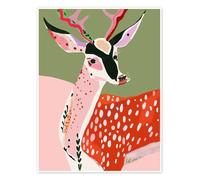 Enchanted Deer Poster by Artsy Sesta 30 x 40 cm Rosé Wall art Wall decor
