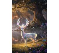 Enchanted Deer Themed Notebook Journal Travel Diary Memoire: 300 blank lined 6” x 9” pages, a great gift idea for family, friends or yourself.