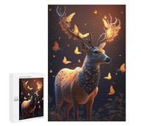 Enchanted Deer with Butterflies Jigsaw Puzzle for Adults And Families, 1000 PCS, A Mindful Leisure Activity for Puzzle Lovers, at Home