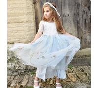 Enchanted Dress - Baby Blue /White Lace UK Flower Girl Boutique Baby Blue 5-6 Years
