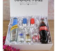Enchanted Drinks Absolut Vodka Miniature Gift Set - 3 Flavoured Vodka Miniatures + 2 Shimmer Powders and Mixers - Birthday Gift Box for Her, Cocktail Gift Hamper with Fun Drink Mixers