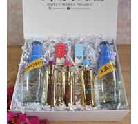 Enchanted Drinks AU Vodka Gift Set - 3 Flavoured Mini AU Vodkas (Blue Raspberry, Pink Lemonade, Black Grape) + 2 Mixers & 2 Shimmer Powders - Luxury Ribboned Gift Box