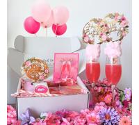 Enchanted Drinks Birthday Cocktail Kit - Makes 2 Pink Candy-Floss Cocktails with Birthday Toppers | UK-Made, Premium, All-In-One Cocktail Experience