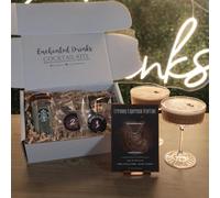Enchanted Drinks Creamy Espresso Martini Cocktail Kit - 2 Vanilla Vodka & Kahlúa Espresso Drinks with Hazelnut & Coffee Bean Garnish - Includes Coffee Bean Garnish & Recipe Card - UK Gift Box