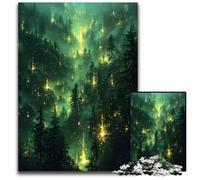 Enchanted Emerald Forest Jigsaw Puzzles 1000 Pieces for Adults Paper Jigsaw Colorful Home DecorInteractive Family Game 1000 PCS(38x26cm)