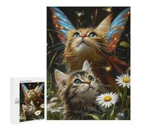 Enchanted Fairy Kittens Puzzle 1000 Teile Schwer Puzzle Spielzeug Lernspiel Impossible Herausforderungsspielzeug Für Erwachsene Kinder 500 PCS
