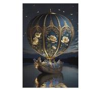 Enchanted Floral Airship Colourful Jigsaw Puzzle for Adults, 1000 PCS