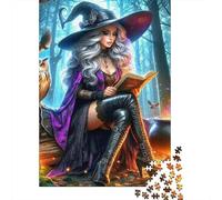 Enchanted forest 1000 piece puzzle paper jigsaw for adults witch theme brain training wall decor 52x38cm/1000pcs