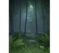 Enchanted Forest (8.5 x 11 in): Mystical Woodland Notebook Foggy Green Forest Journal for Writing & Notes