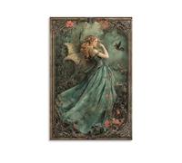 Enchanted Forest Canvas Art Vintage Girl Poster 20x30inch(50x75cm)