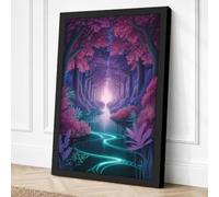 Enchanted Forest Clearing Canvas Wall Art Print 18x12 Inch (46 x 30 cm)