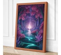 Enchanted Forest Clearing Canvas Wall Art Print 18x12 Inch (46 x 30 cm)