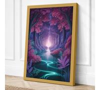 Enchanted Forest Clearing Canvas Wall Art Print 18x12 Inch (46 x 30 cm)