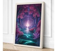 Enchanted Forest Clearing Canvas Wall Art Print 24x16 Inch (61 x 41 cm)