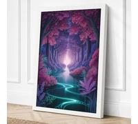 Enchanted Forest Clearing Canvas Wall Art Print 24x16 Inch (61 x 41 cm)