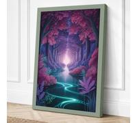Enchanted Forest Clearing Canvas Wall Art Print 30x20 Inch (76 x 51 cm)