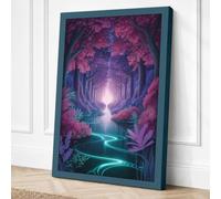 Enchanted Forest Clearing Canvas Wall Art Print 30x20 Inch (76 x 51 cm)