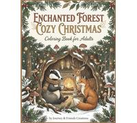 Enchanted Forest Cozy Christmas Coloring Book for Adults: Very Cozy Forest Themed Winter Coloring Book, Intricate Detail