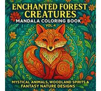 Enchanted Forest Creatures Mandala Coloring Book Vol. 4: Mystical Animals, Woodland Spirits & Fantasy Nature Designs: Beautiful Forest Creature ... Stress Relief, Relaxation & Mindful Coloring