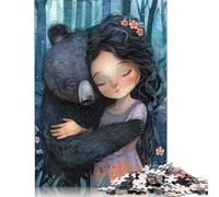 Enchanted Forest Cuddle Puzzle Decompression Toys Paper Rectangular Jigsaw Puzzle for Kids And Adults Age 12 Years Up 1000pcs (75x50cm)